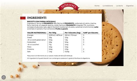 lista ingredienti biscotti