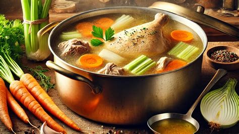 preparazione brodo di pollo