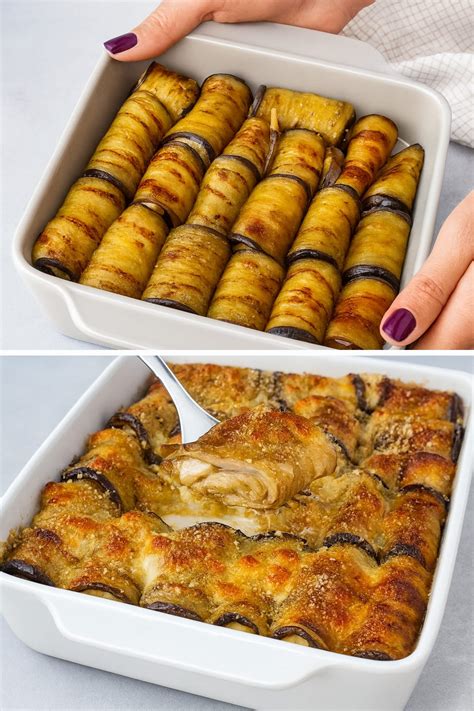 Involtini di melanzane pronti per essere infornati