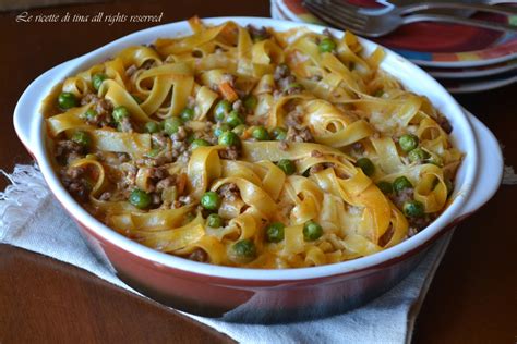 Ingredienti per le tagliatelle al forno