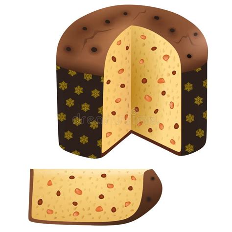 Illustrazione di un panettone natalizio decorato