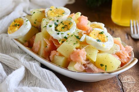 strati di patate e salmone in teglia