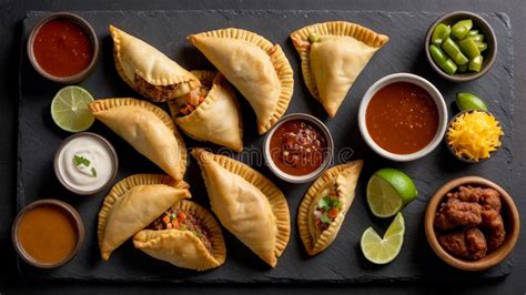 Diverse empanadas con vari ripieni