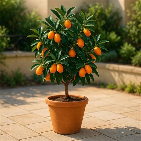 albero di kumquat in un vivaio