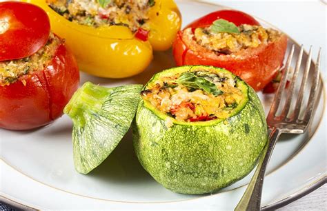 diverse verdure ripiene al forno