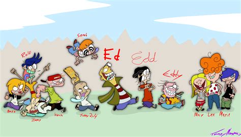 Personaggi di Ed, Edd n Eddy in un contesto natalizio