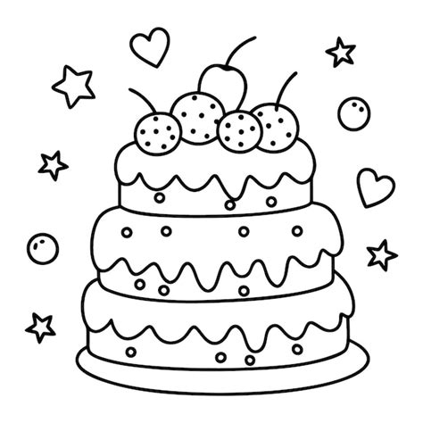 Disegno di una torta Cremona con strati distinti