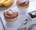 Soufflé di banane con salsa al cioccolato