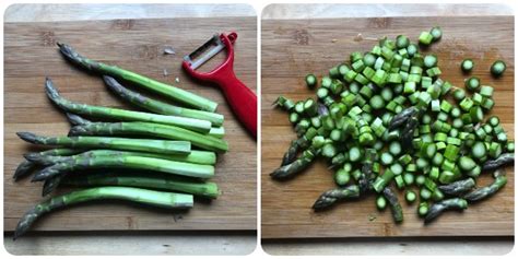 Asparagi freschi tagliati e puliti