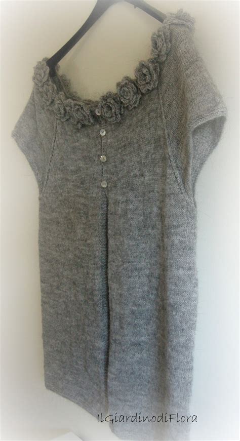 Esempio di top leggero realizzato con filato di mohair