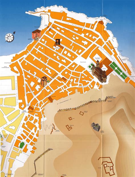 Mappa di Cefalù con evidenziata Piazza Cristoforo Colombo