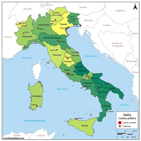 Mappa dell'Italia con evidenziate le aree di maggiore diffusione dell'asparago selvatico