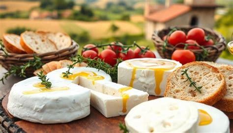 Selezione di formaggi di capra freschi e stagionati