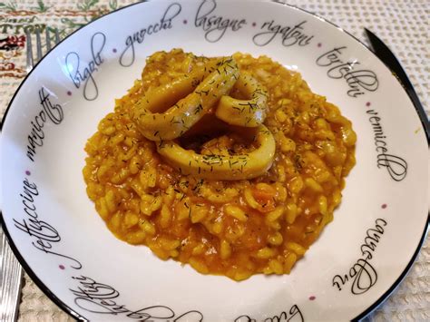 Risotto con totani e cozze