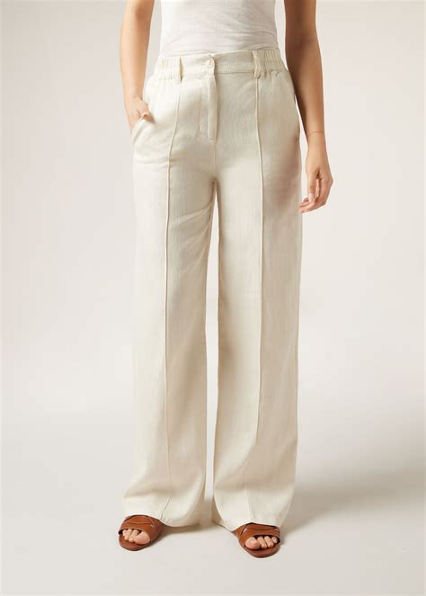 Pantaloni palazzo in lino fluidi per l'ufficio