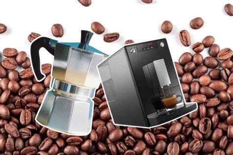 Confronto visivo tra moka e macchinetta per caffè