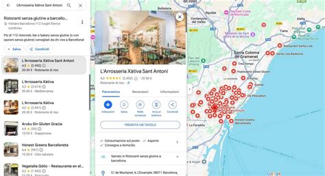 Mappa di Sliema con evidenziati i ristoranti senza glutine