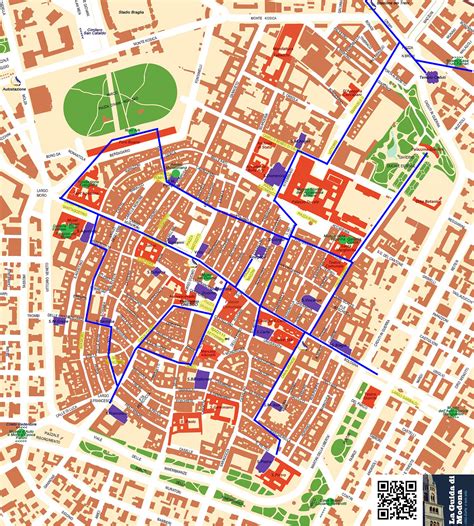 Mappa di Modena con evidenziata la zona della pizzeria