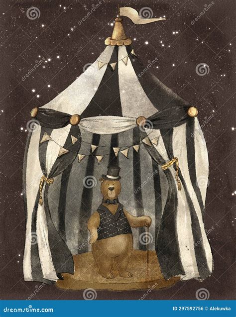 Illustrazione di un circo d'epoca