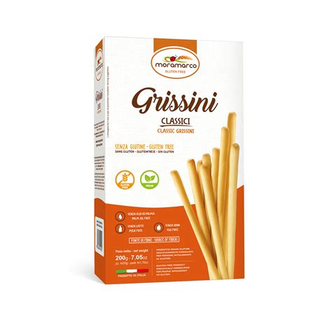 Infografica sulla composizione nutrizionale dei grissini senza glutine