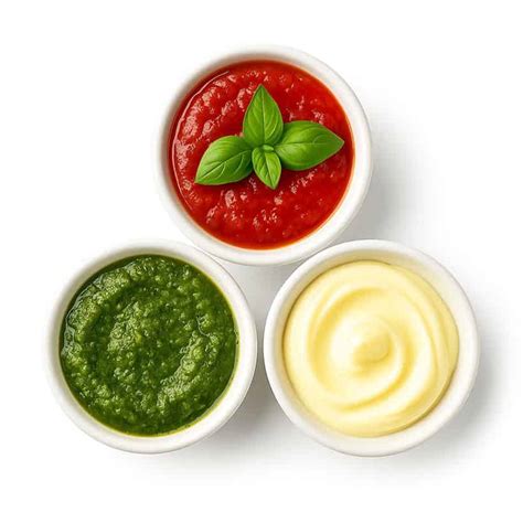 Varietà di salse e condimenti in confezioni diverse