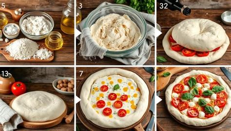 Schema che illustra le fasi della lievitazione dell'impasto della pizza