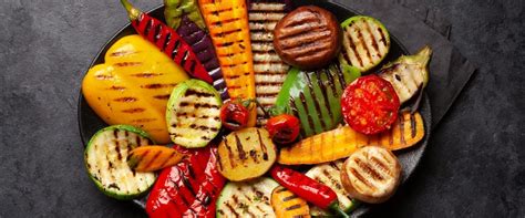 composizione di verdure grigliate