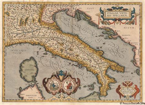Mappa dell'Italia medievale con le città di Bologna e Modena evidenziate