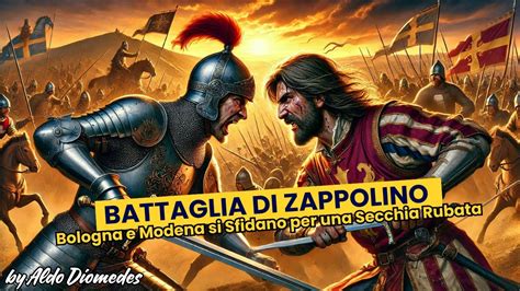 Illustrazione della Battaglia di Zappolino con soldati a cavallo e a piedi