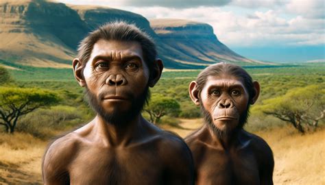 Illustrazione artistica di Homo naledi nel suo ambiente