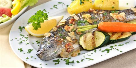 Un piatto a base di trota dell'Isonzo