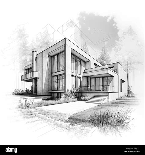 Disegno architettonico con effetto pastello