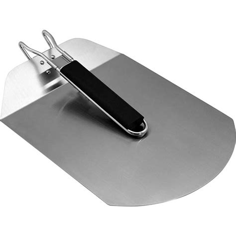 Paletta larga in acciaio inox con manico bianco