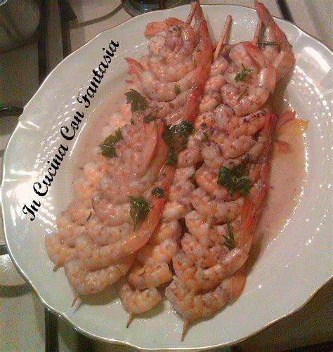 Mazzancolle al forno con pancetta