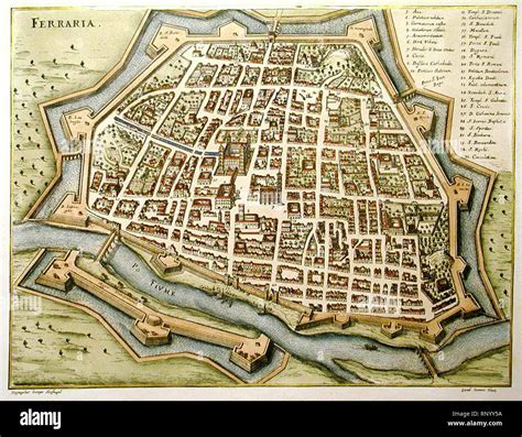 Mappa storica di Ferrara
