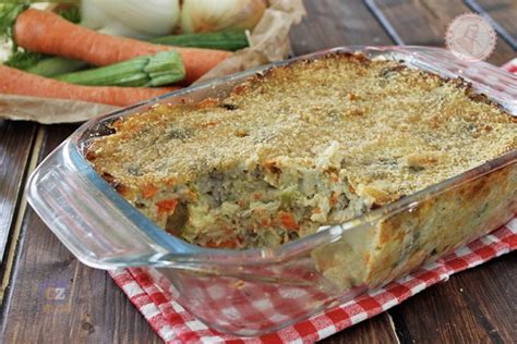 sformato di verdure con guanciale