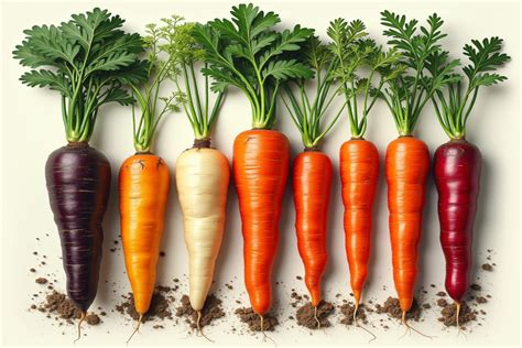 Carote viola e arancioni a confronto
