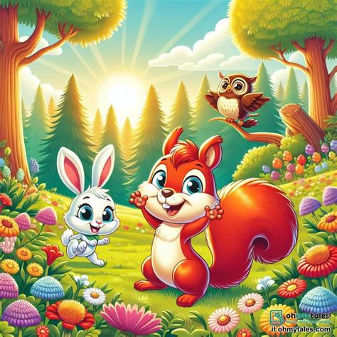 Illustrazione di Piccola Lepre e i suoi amici nel bosco