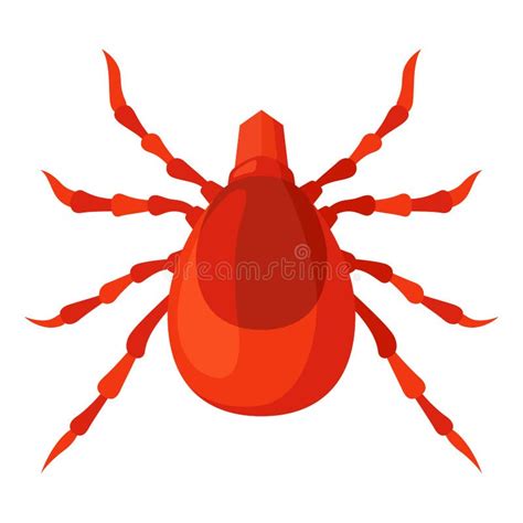 Illustrazione dettagliata di un acaro rosso degli uccelli e dei suoi effetti su un animale