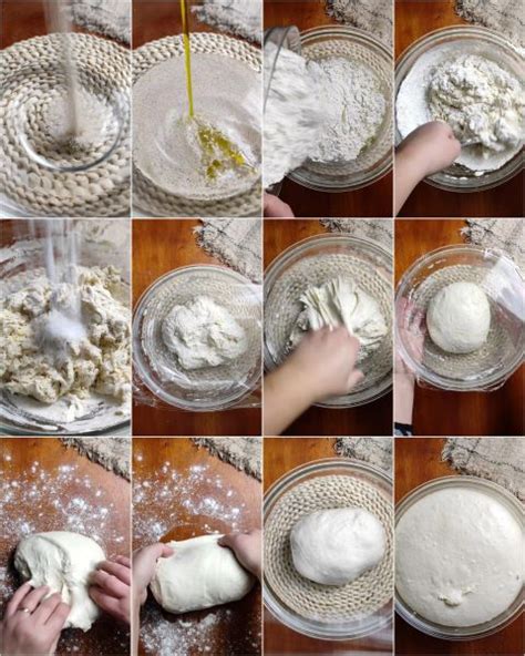 Esecuzione delle pieghe su un impasto per focaccia