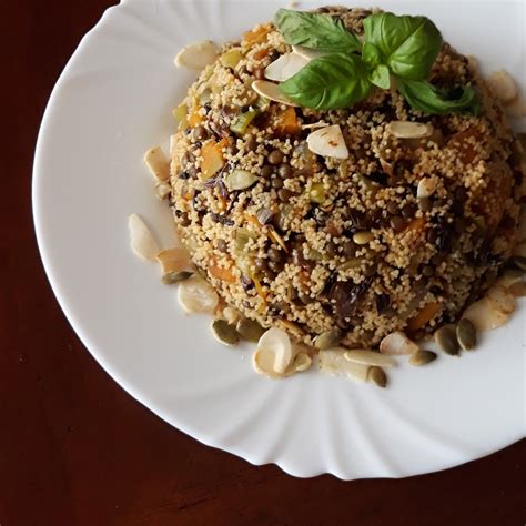 Orzotto con lenticchie fumante