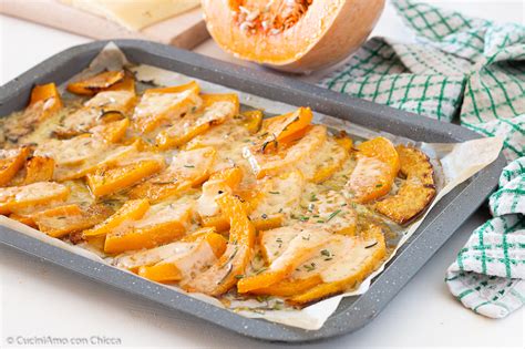Fette di zucca al forno dorate