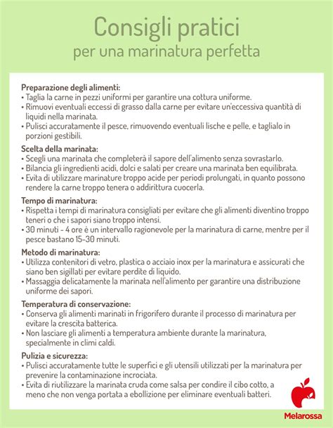 Ingredienti per marinatura
